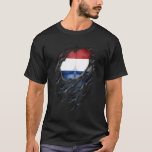Stolze niederländische Wurzeln Erbe zerrissen Nied T-Shirt
