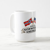 Stolze norwegisch-amerikanische Kaffeetasse (Vorderseite Links)