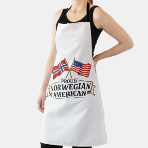 Stolze Norwegisch-Amerikanische Schürze