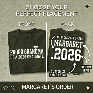 STOLZE OMA Abschlussjahrgang 2026 Personalisiertes T-Shirt