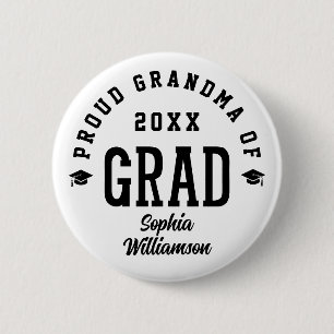 Stolze Oma Absolventin Universität-Typografie Absc Button