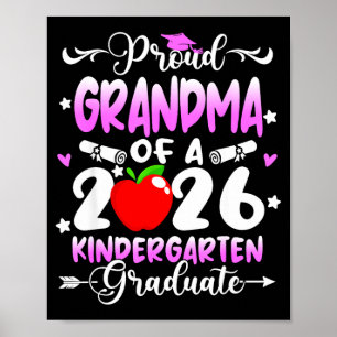 Stolze Oma des 2026er Kindergartenabsolventen Abso Poster