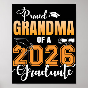 Stolze Oma eines 2026 Absolventen Abschluss Oma Poster