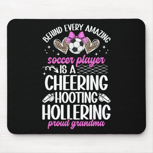Stolze Oma eines Fußballspielers Großmutter Fußbal Mousepad (Vorne)