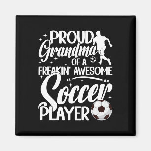 Stolze Oma eines Fußballspielers Oma Fußball Gr Magnet