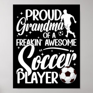 Stolze Oma eines Fußballspielers Oma Fußball Gr Poster