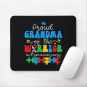 Stolze Oma eines Kriegers Autismusrätsel Mousepad (Mit Mouse)