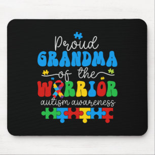 Stolze Oma eines Kriegers Autismusrätsel Mousepad