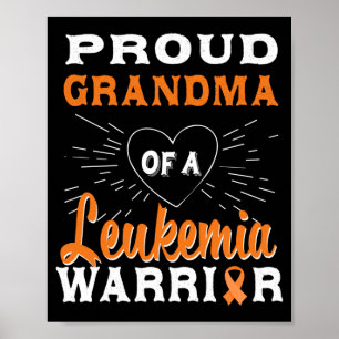 Stolze Oma eines Leukämie-Kriegers Awareness Herre Poster