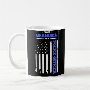 Stolze Oma eines Polizeibeamten bedrängte Flagge Kaffeetasse