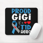 Stolze Oma eines T1D-Kämpfers Typ-1-Diabetes Mousepad (Mit Mouse)