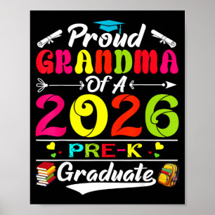 Stolze Oma von 2026 Vorschul-Absolventin Muttertag Poster