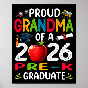 Stolze Oma von 2026 Vorschul-Absolventin Muttertag Poster