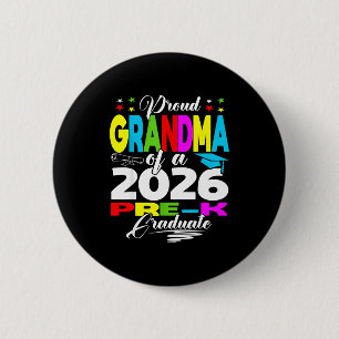 Stolze Oma von 2026 Vorschulabsolventin Muttertag Button