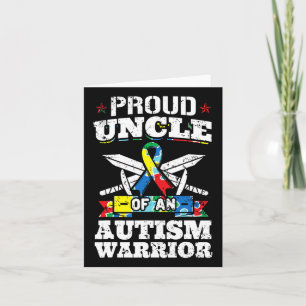 Stolze Onkel eines Autismus Krieger Autistische Au Karte
