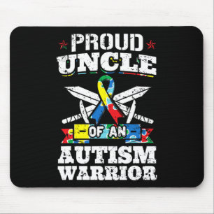 Stolze Onkel eines Autismus Krieger Autistische Au Mousepad