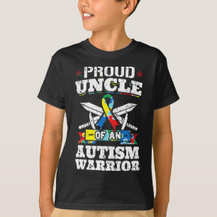 Stolze Onkel eines Autismus Krieger Autistische Au T-Shirt
