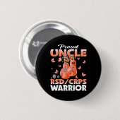 Stolze Onkel eines Rsd-Crps-Krieger-Bewusstseinsbo Button (Vorne & Hinten)