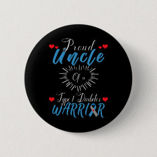 Stolze Onkel eines Typ 1 Diabetes Warrior Bewussts Button