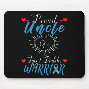 Stolze Onkel eines Typ 1 Diabetes Warrior Bewussts Mousepad