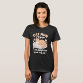 Stolze Orange Katzenmutter Retro T-Shirt (Vorne ganz)