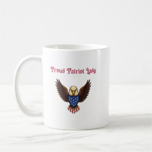 Stolze patriotische amerikanische Dame Freiheitsge Kaffeetasse