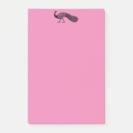 Stolze Pfau-Post-Itanmerkungs-Auflage Post-it Klebezettel (Vorderseite)
