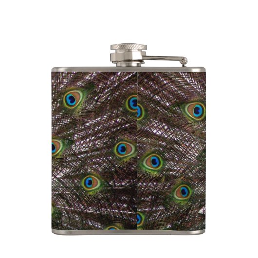 Stolze Pfaugewohnheitsflasche Flachmann (Rückseite)