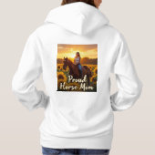 Stolze Pferdemutter-Kunst Hoodie (Rückseite)