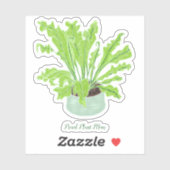 Stolze Pflanze Mama - Brunnenfarnschnitt. Aufkleber (Blatt)