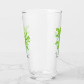 Stolze Pflanze Mama - Vogelnest-Farn auf Weiß. Glas (Links)