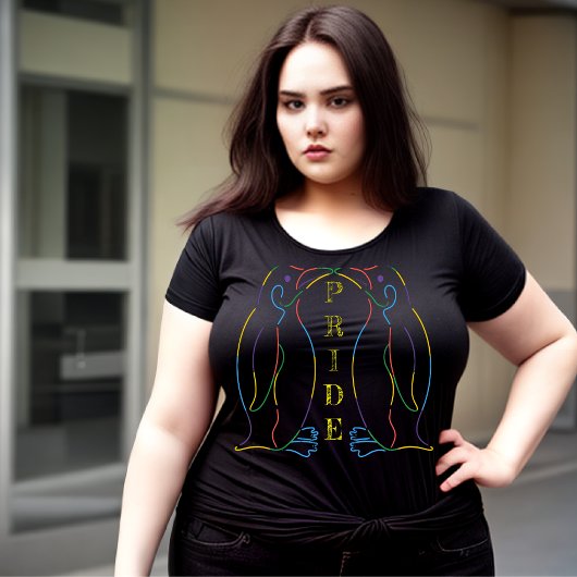 Stolze Pinguine feiern den T - Shirt des Tierstolz