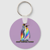 Stolze Pinguine stehen zusammen Schlüsselanhänger (Rückseite)
