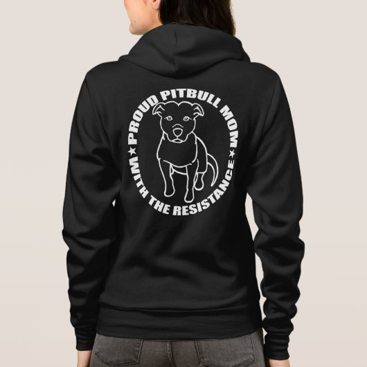 Stolze Pitbull Mamas mit dem Widerstand Hoodie (Rückseite)