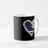 Stolze Polizei eines Polizeibeamten Herzinfarkt-Po Kaffeetasse (VorderseiteRechts)