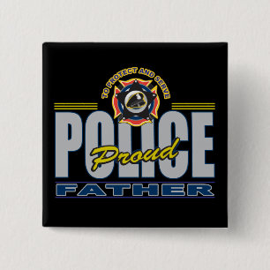 Stolze Polizei hervorbringen Button