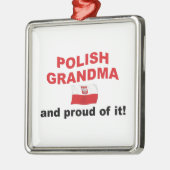 Stolze polnische Großmutter Silbernes Ornament (Links)