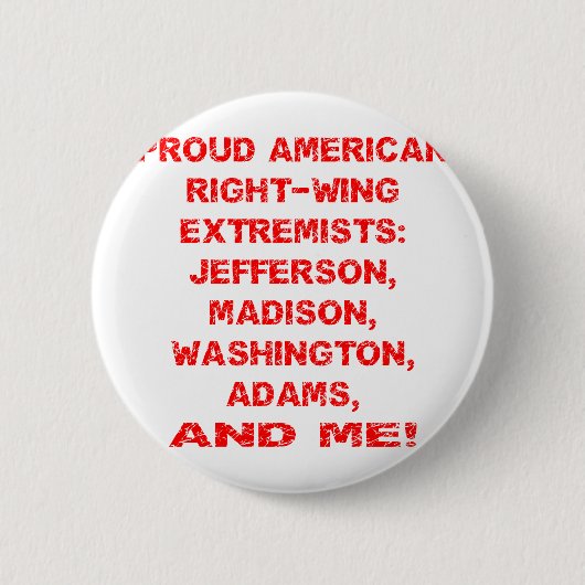 Stolze rechtsgerichtete Extremisten Amerikas Button (Vorderseite)