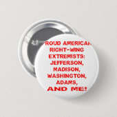 Stolze rechtsgerichtete Extremisten Amerikas Button (Vorne & Hinten)