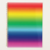 Stolze Regenbogen-Schwulenflaggenfarben lgbt moder Planer (Vorderseite)