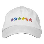 Stolze RegenbogenBlume Bestickte Baseballkappe (Vorderseite)