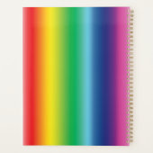 Stolze Regenbogenfarben Gay Flag Muster lgbt moder Planer (Rückseite)