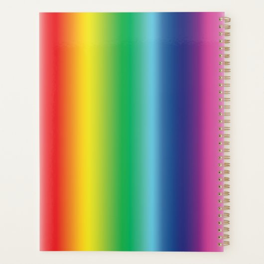 Stolze Regenbogenfarben Gay Flag Muster lgbt moder Planer (Rückseite)