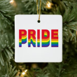 Stolze Regenbogenfarben Gay Lgbtq Weihnachten Keramikornament<br><div class="desc">Stolze Regenbogenfarben quee Gay Lgbtq Weihnachtsfeier Keramik Ornament</div>