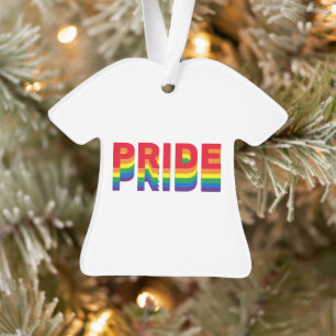 Stolze Regenbogenfarben Gay Lgbtq Weihnachten Ornament