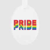 Stolze Regenbogenfarben Gay Lgbtq Weihnachten Ornament (Vorderseite)