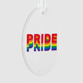 Stolze Regenbogenfarben Gay Lgbtq Weihnachten Ornament (Vorderseite)