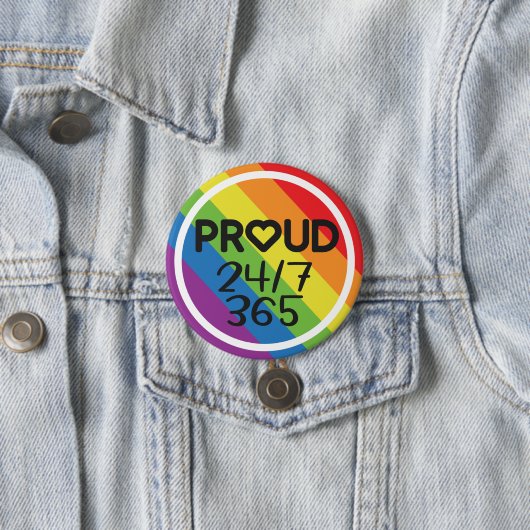 Stolze Regenbogenfarben jeden Monat Button (Beispiel)