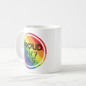 Stolze Regenbogenfarben jeden Monat Kaffeetasse (Vorderseite Links)