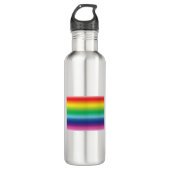 Stolze Regenbogenfarben lgbt lgbtq Fahne Edelstahlflasche (Vorderseite)